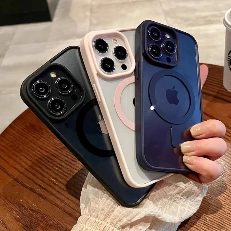 Luxury Magsafe Magnetic Wireless Charge Clear Acrylic Case For iPhone 15 14 Plus 13 12 Mini 11 Pro Max Candy Color Bumper Cover