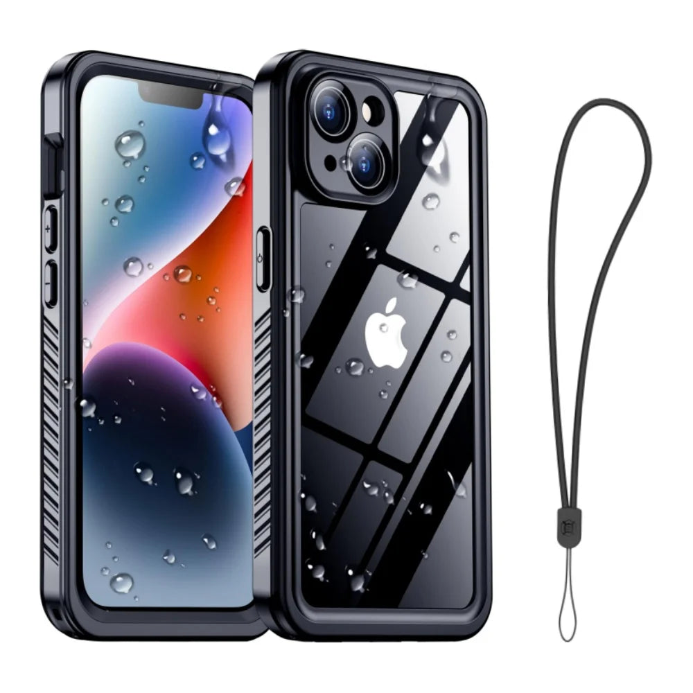 shellbox Professional Waterproof Phone Case for iPhone 14 17Air 13 15 16 - 360 Full Coverage Shockproof Dustproof IP68