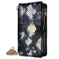 Metal Shoulder Strap Wallet Case for iPhone 18 Pro Max 14 12 11 13 15 16 17 Pro Max Lady Leather Card Slots Pocket Lanyard Cover