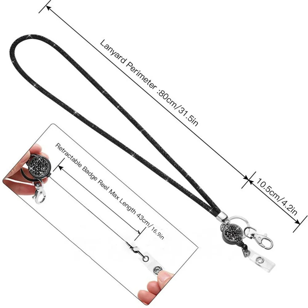 Badges Holder Retractable Lanyard  Id Lanyard Name Xyun Card Badge Holder Reels Clips Hanging Rope Keychain Necklace Strap
