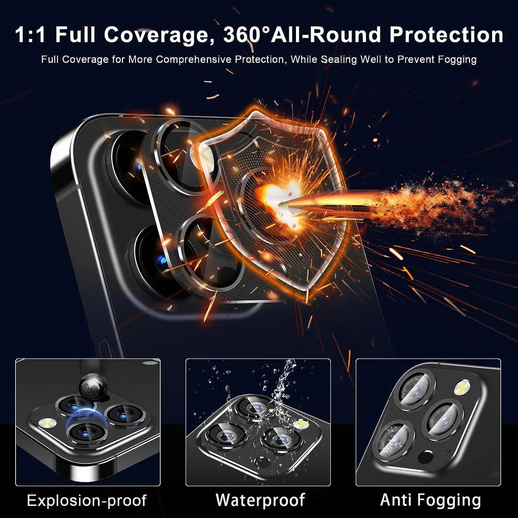 Metal Glass Camera Lens Protector Cover for iPhone 17 Air 16 15 Pro Max 14 Plus 13 Mini 12 11 15Pro 14Pro 16Pro Protection Flim