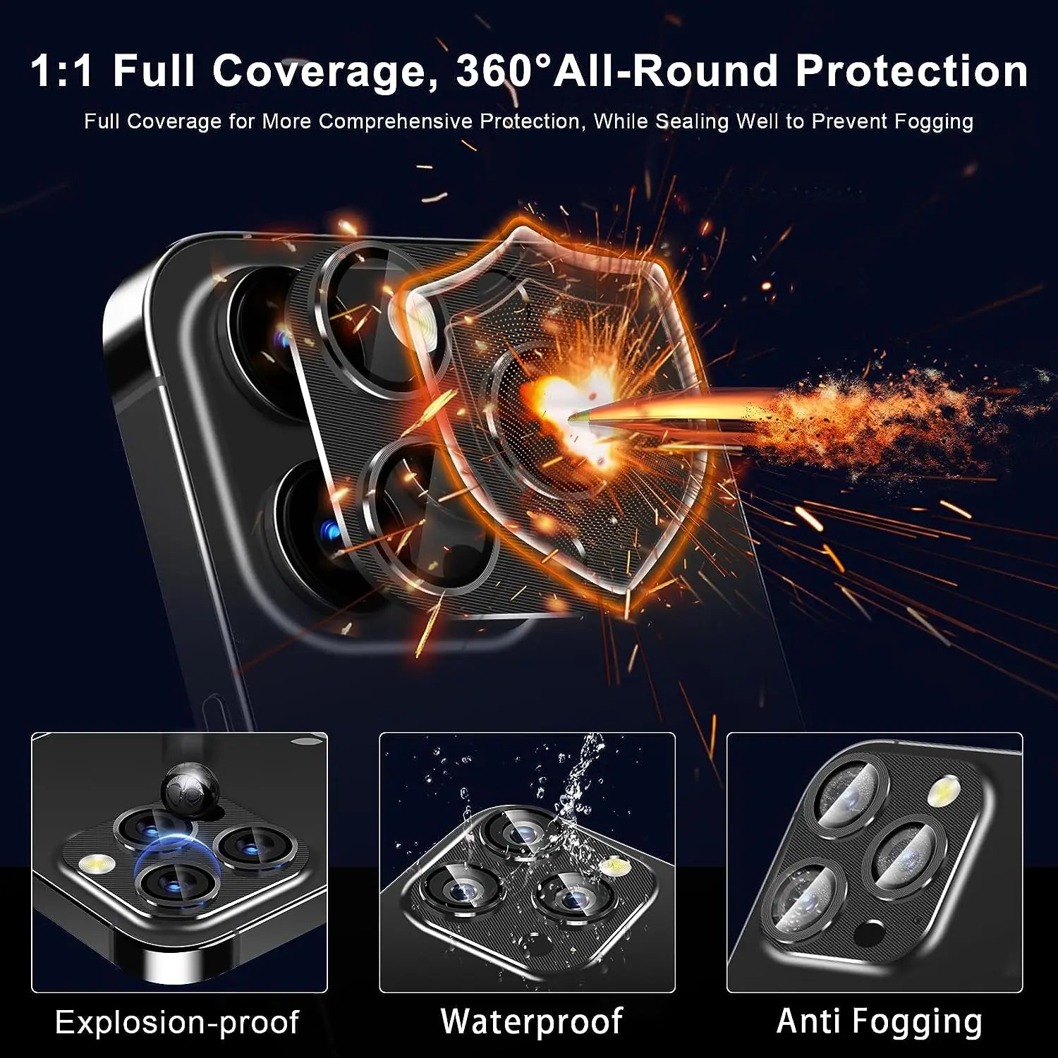 Metal Glass Camera Lens Protector Cover for iPhone 17 Air 16 15 Pro Max 14 Plus 13 Mini 12 11 15Pro 14Pro 16Pro Protection Flim