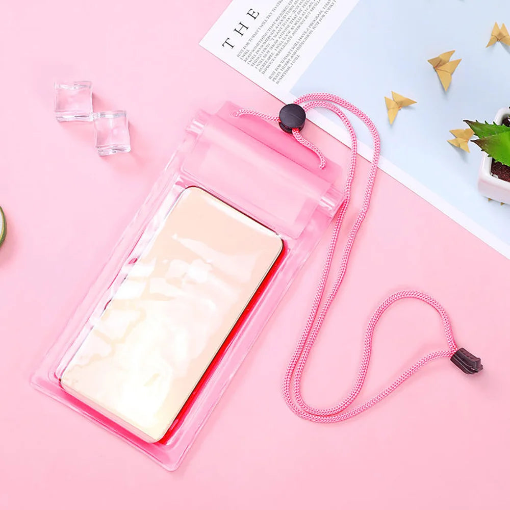 Universal Mobile Phone Waterproof Bag Swimming Beach Waterproof Phone Case Outdoor Transparent Sealed Cellphone Waterproof Bag