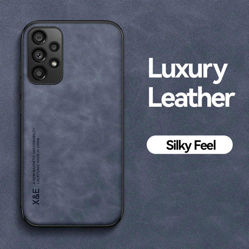Hidden Iron Plate Magnetic Frosted Leather Phone Case For Xiaomi 17 Pro Max 15T 15 14 14T 13 13T 12 12T 11 11T Pro Back Cover