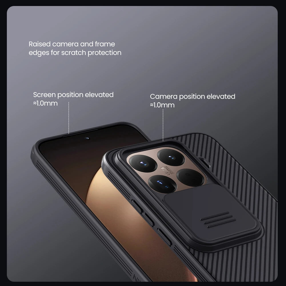 For Xiaomi 15t Pro Case NILLKIN Fitted Case Camshield Super Frosted Shield Case Lens Protection Cover For Xiaomi 15t Pro