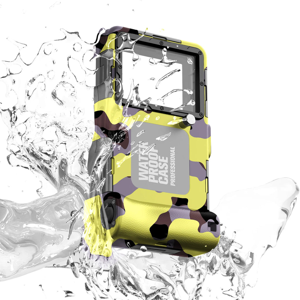 New camo pattern, waterproof up to 15 meters/50 feet, universal 6.9-inch IP68 waterproof phone case, for underwater photography