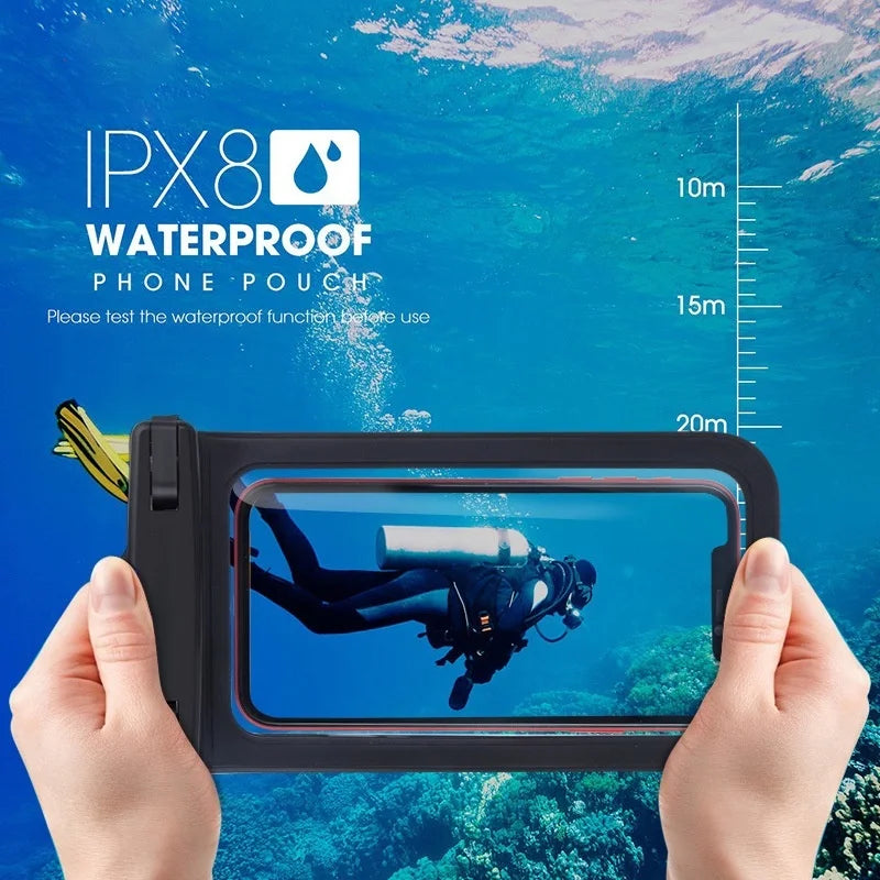 Universal Touch Screen Waterproof Phone Case Sealed Anti-Water Dust Lightweight Portable Perfect for Outdoor Sports