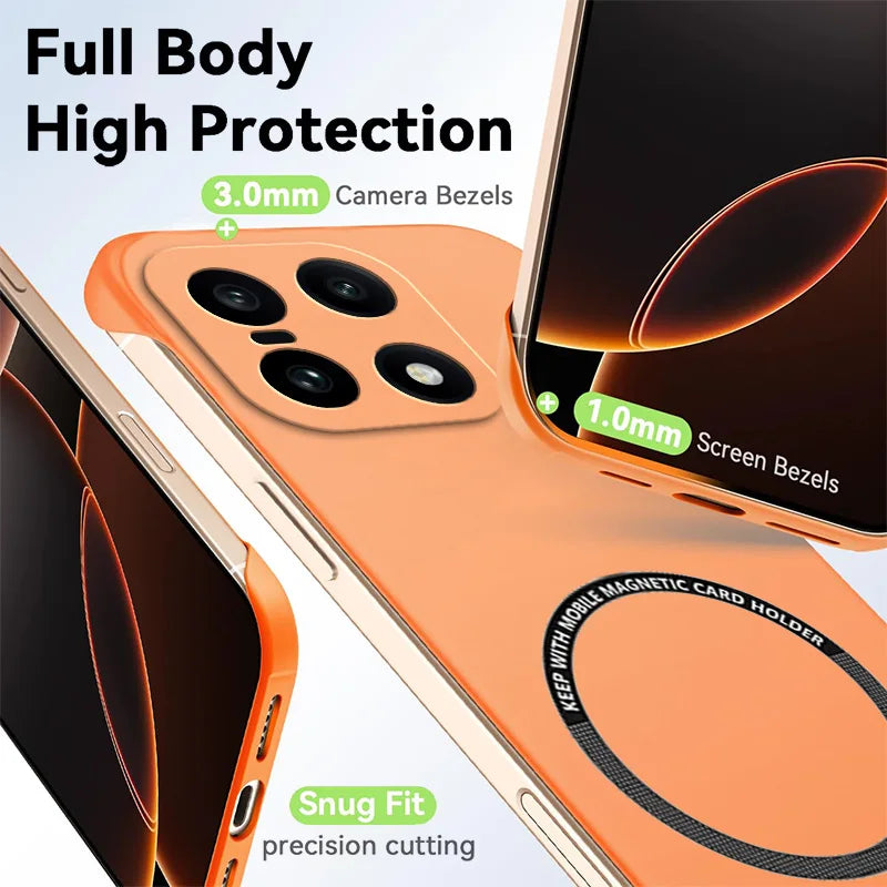 Magnetic Slim for OnePlus 15 5G PLK110 Frameless Cases Lightweight Matte Anti-Scratch Hard PC Cover Borderless Shockproof Armor