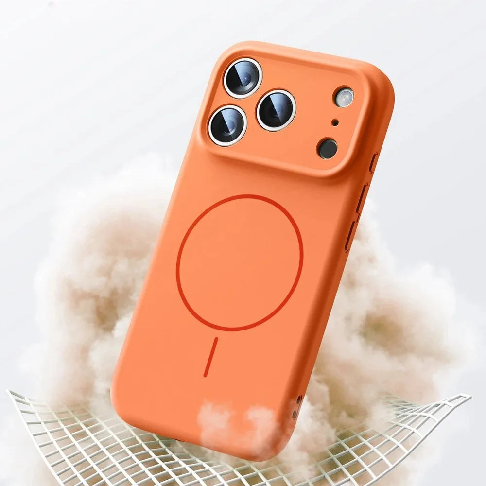 New Liquid Silicone Magnetic Case For iPhone 17 16 15 14 13 12 Pro Max 16 Plus Air Original Soft Cover For iPhone 17 16 Pro Max