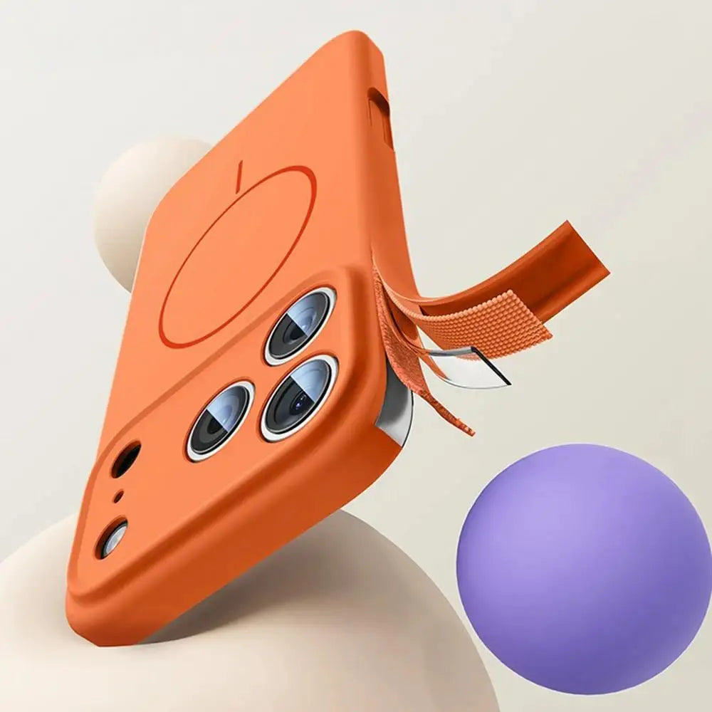 New Liquid Silicone Magnetic Case For iPhone 17 16 15 14 13 12 Pro Max 16 Plus Air Original Soft Cover For iPhone 17 16 Pro Max