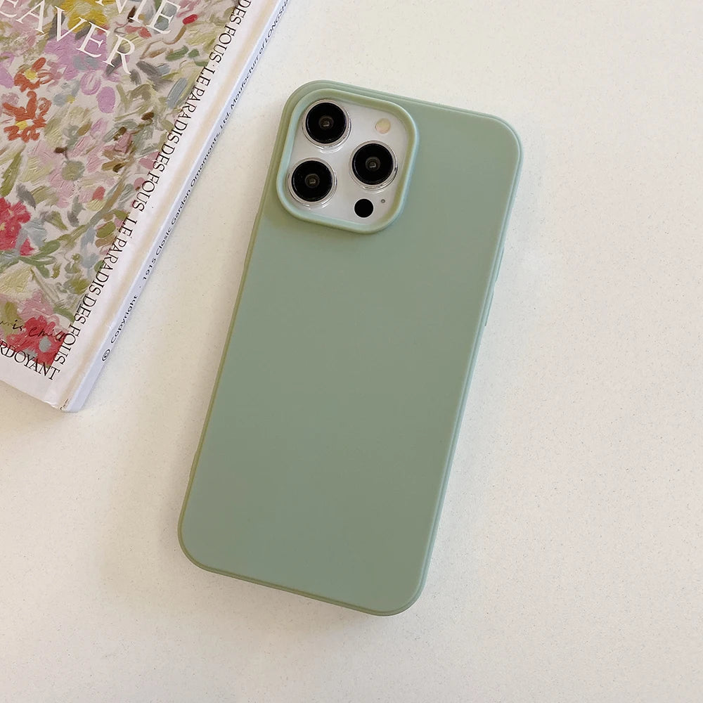 Luxury Matte Candy Color Silicone Soft Case For iPhone 17 Air 16E 16 15 14 13 Pro Max Plus Shockproof Back Cover Slim TPU Shell