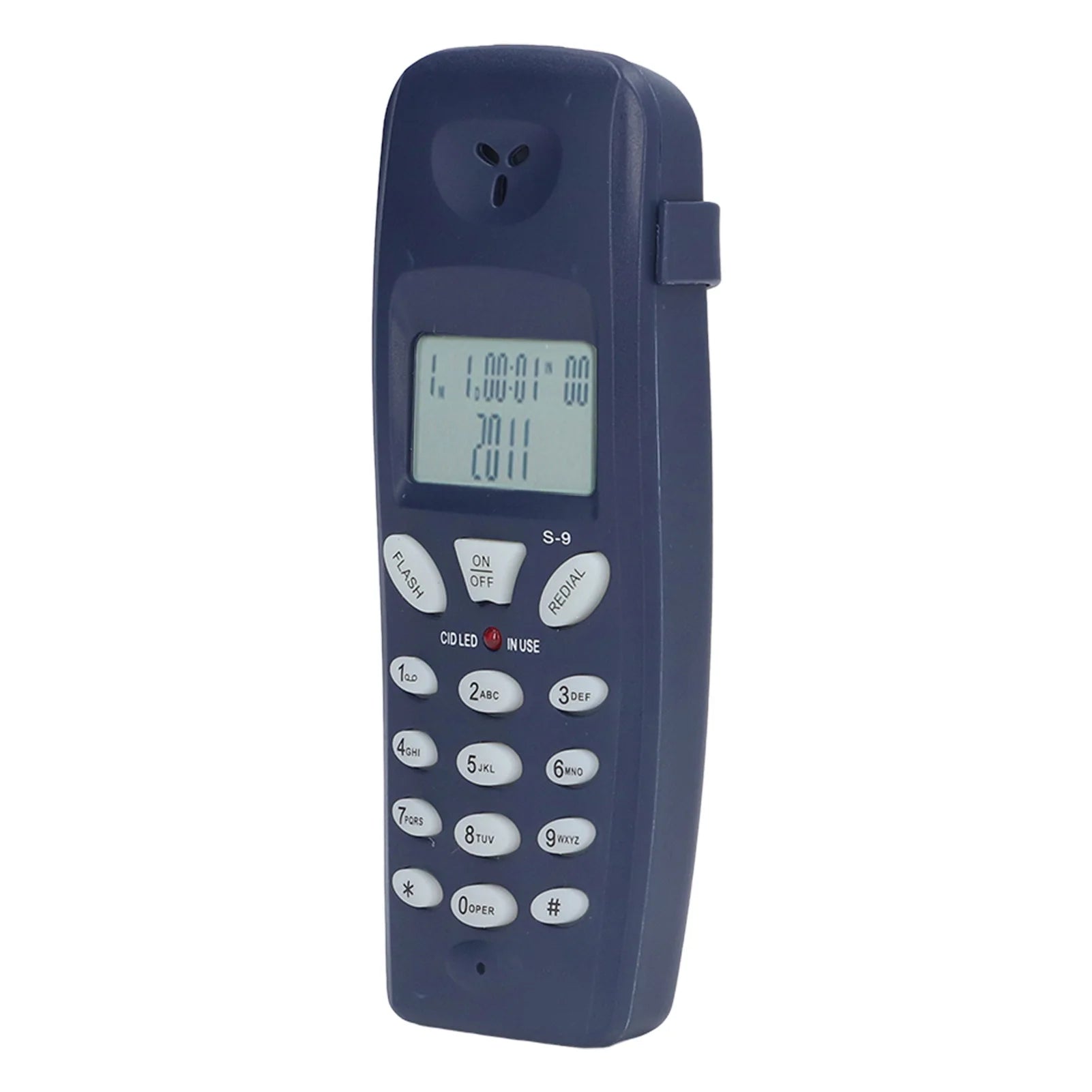 Wired landline phone, FSK/DTMF caller ID display, 12-digit LCD display, redial/hold function, home corded telephone