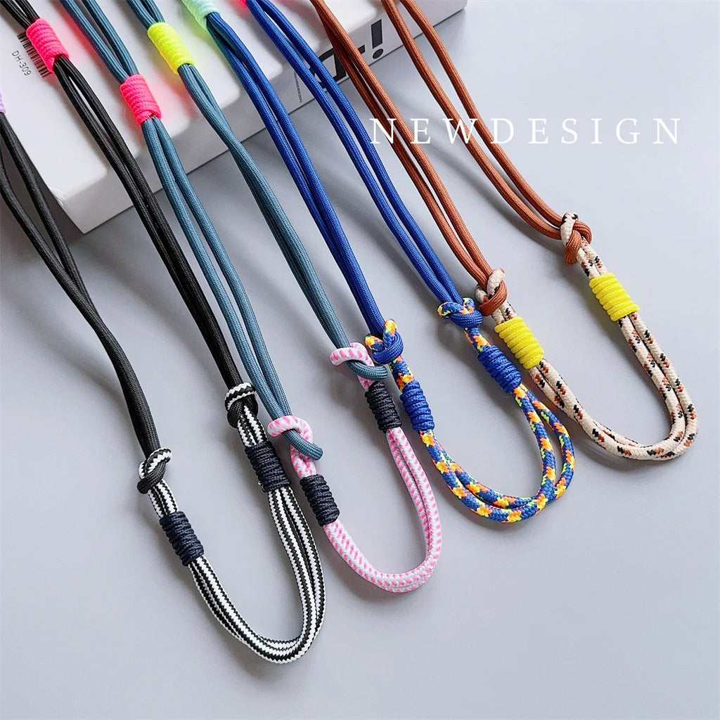 Personalized Trend Double Color Mobile Phone Universal Lanyard Diagonal Span Long Rope Shoulder Strap Rope Fashion Rope