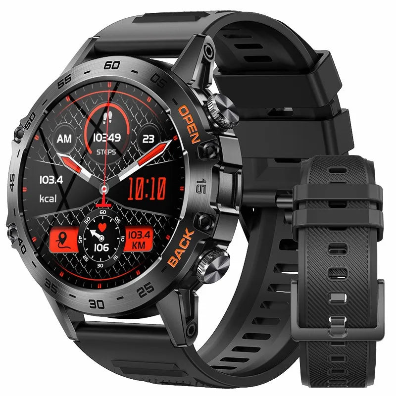 LIGE 1.39 Inch HD Bluetooth Call Smart Watch Men Fitness Tracker Blood Oxygen Health Monitor 400mAh Smartwatch 100+ Sport Modes