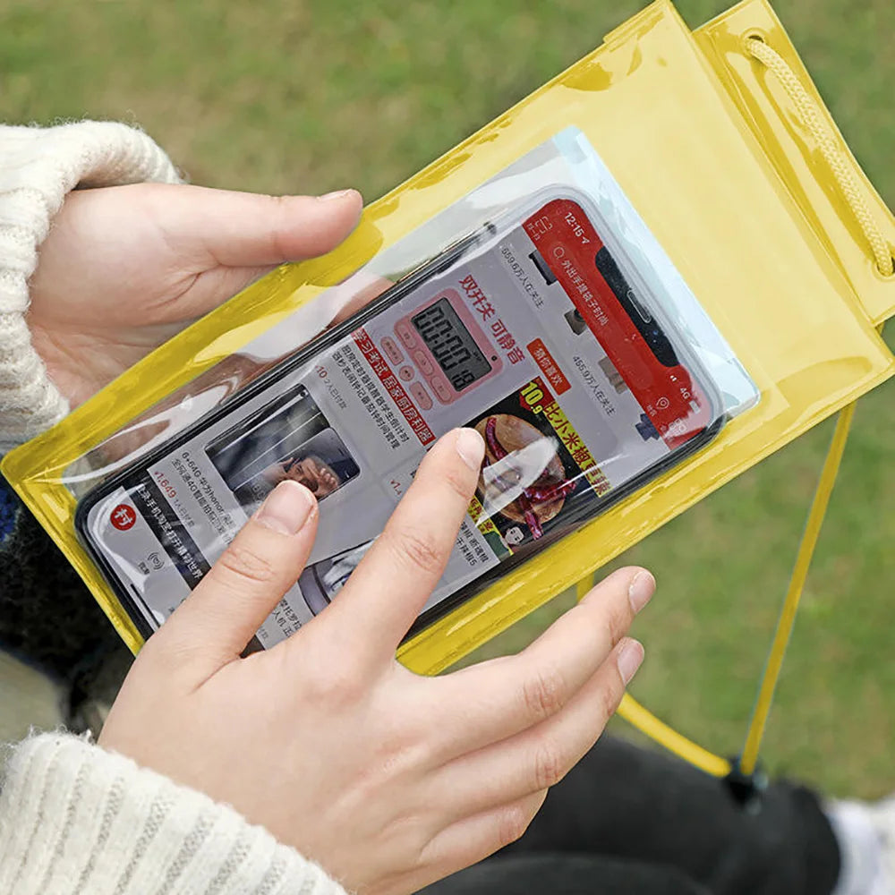 Universal Mobile Phone Waterproof Bag Swimming Beach Waterproof Phone Case Outdoor Transparent Sealed Cellphone Waterproof Bag
