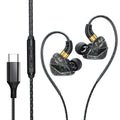 Type-C Wired Headphones In-Ear Sports Heavy Bass Gaming Earphones With Mic Volume Adjustment Call Line Control Cellphones Earbud