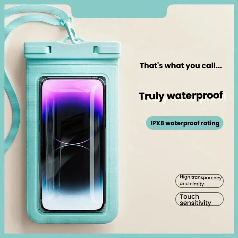Universal Touch Screen Waterproof Phone Case Sealed Anti-Water Dust Lightweight Portable Perfect for Outdoor Sports