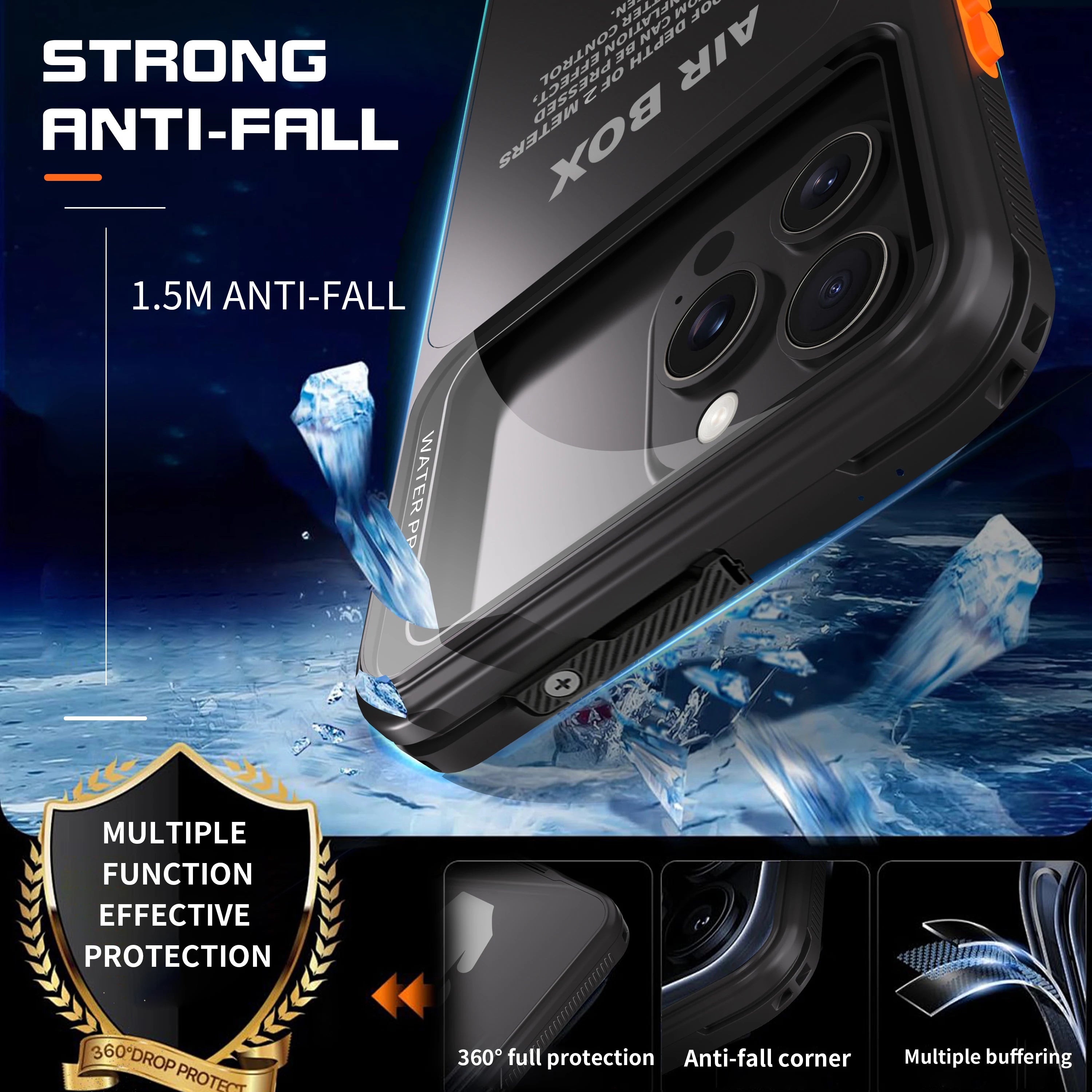 shellbox - Outdoor Swimming Underwater Photography Universal Waterproof Phone Case, Compatible with iPhone 17, 16 Pro,15,14, MAX
