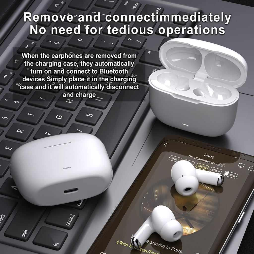 Bluetooth earphones, true wireless Bluetooth earphones, in-ear Bluetooth earphones, suitable for all smartphones