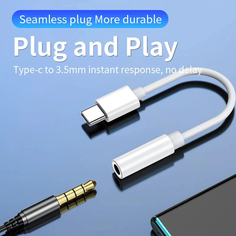 Xiaomi Usb Type C To 3.5mm Earphone Audio Jack Aux Cable Adapter Mi 12t 12 11 10T Pro Lite ultra 12X Poco F3 pad blackshark 5