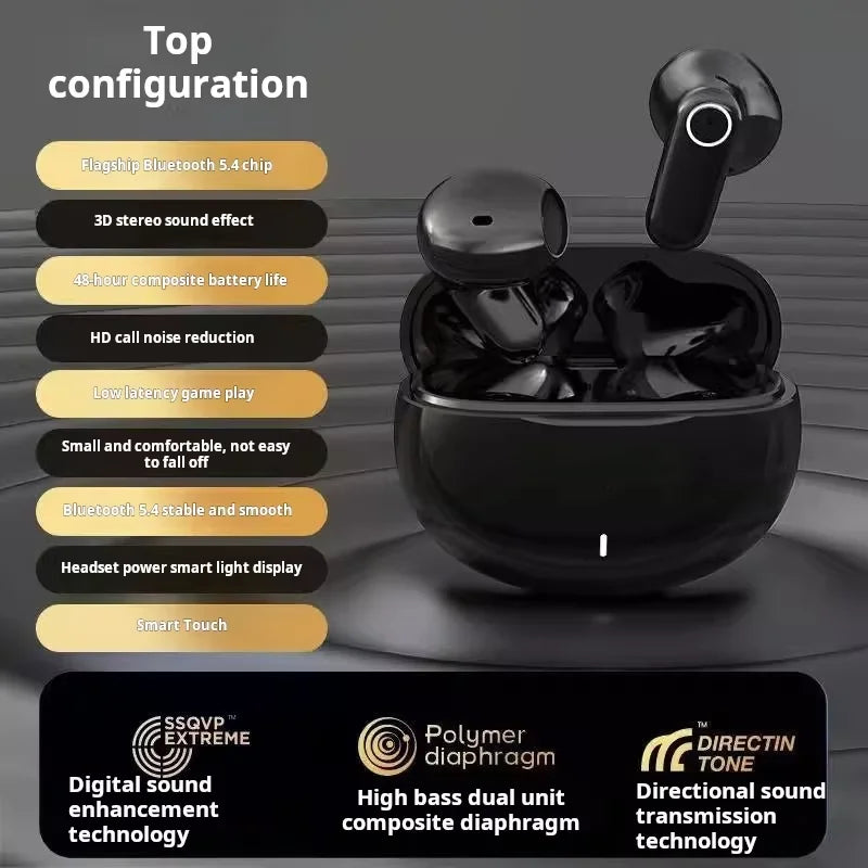 for iPhone 16 15 Plus 13 mini 14 Pro Max XR Xs TWS Wireless Headphones Bluetooth 5.3 wireless Bluetooth headset e-sports tour