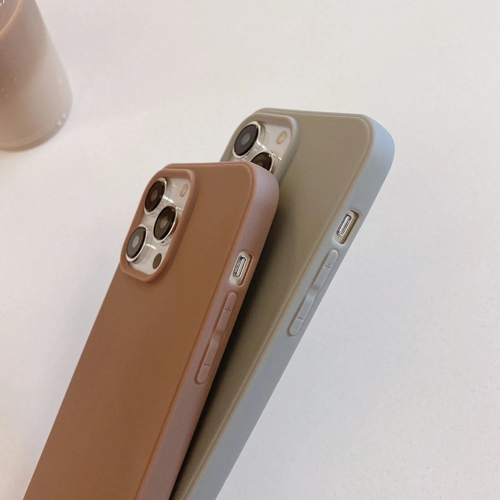Luxury Matte Candy Color Silicone Soft Case For iPhone 17 Air 16E 16 15 14 13 Pro Max Plus Shockproof Back Cover Slim TPU Shell