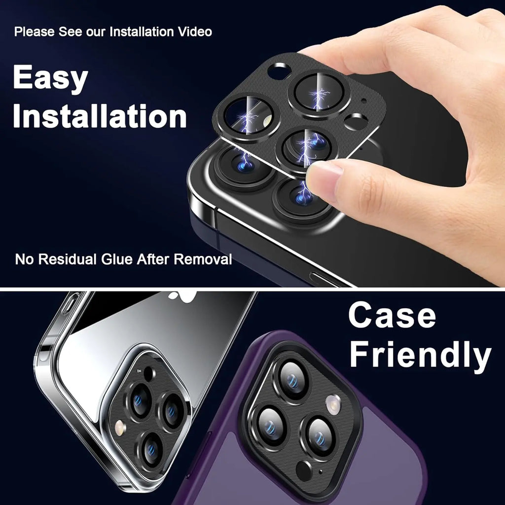 Metal Glass Camera Lens Protector Cover for iPhone 17 Air 16 15 Pro Max 14 Plus 13 Mini 12 11 15Pro 14Pro 16Pro Protection Flim