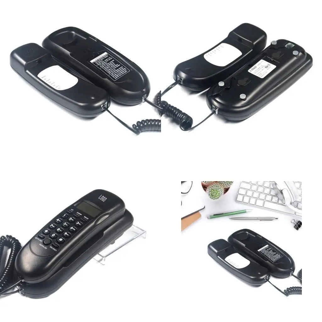 VTC-50 Corded Phones Landline Wall Mountable Telephone Home Phone, Fixed Landline Phones Last Number Redial Pause Flash