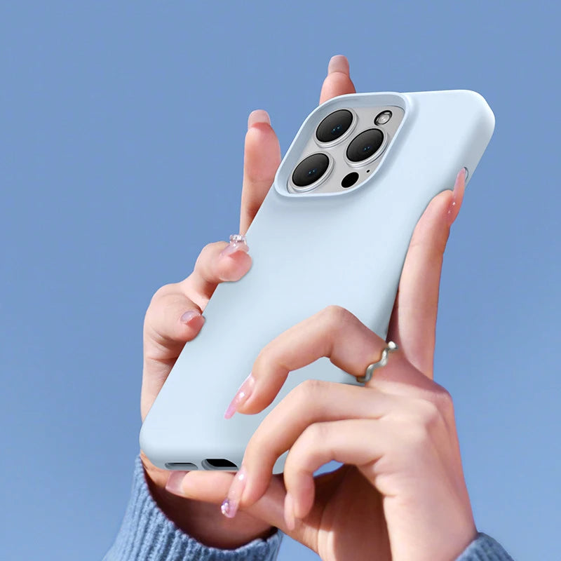 Luxury Case For iPhone 17 16 15 14 13 12 11 Pro Max Simple Cute Cover For iPhone Air 16 15 14 Plus Protective Cases Accessories