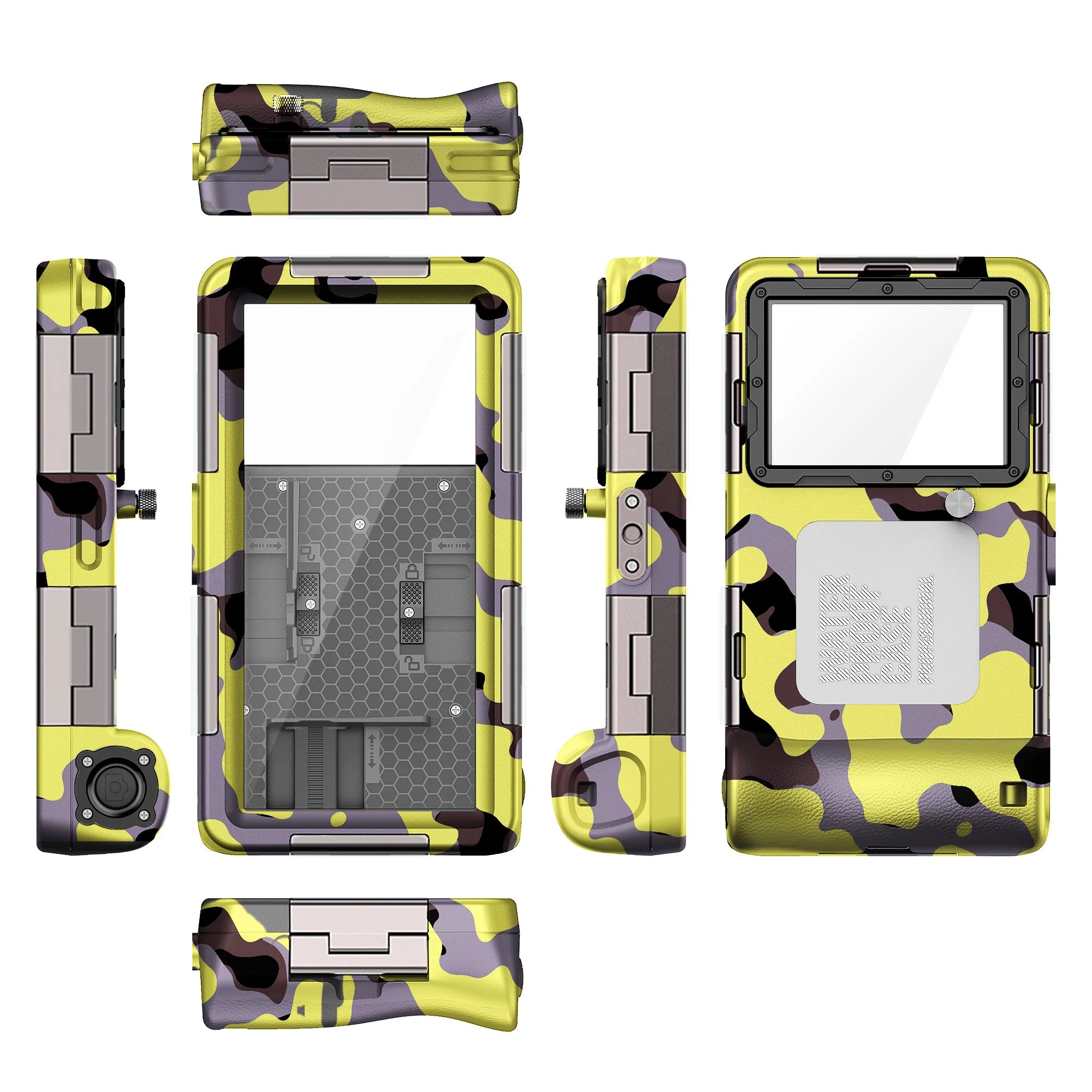 New camo pattern, waterproof up to 15 meters/50 feet, universal 6.9-inch IP68 waterproof phone case, for underwater photography