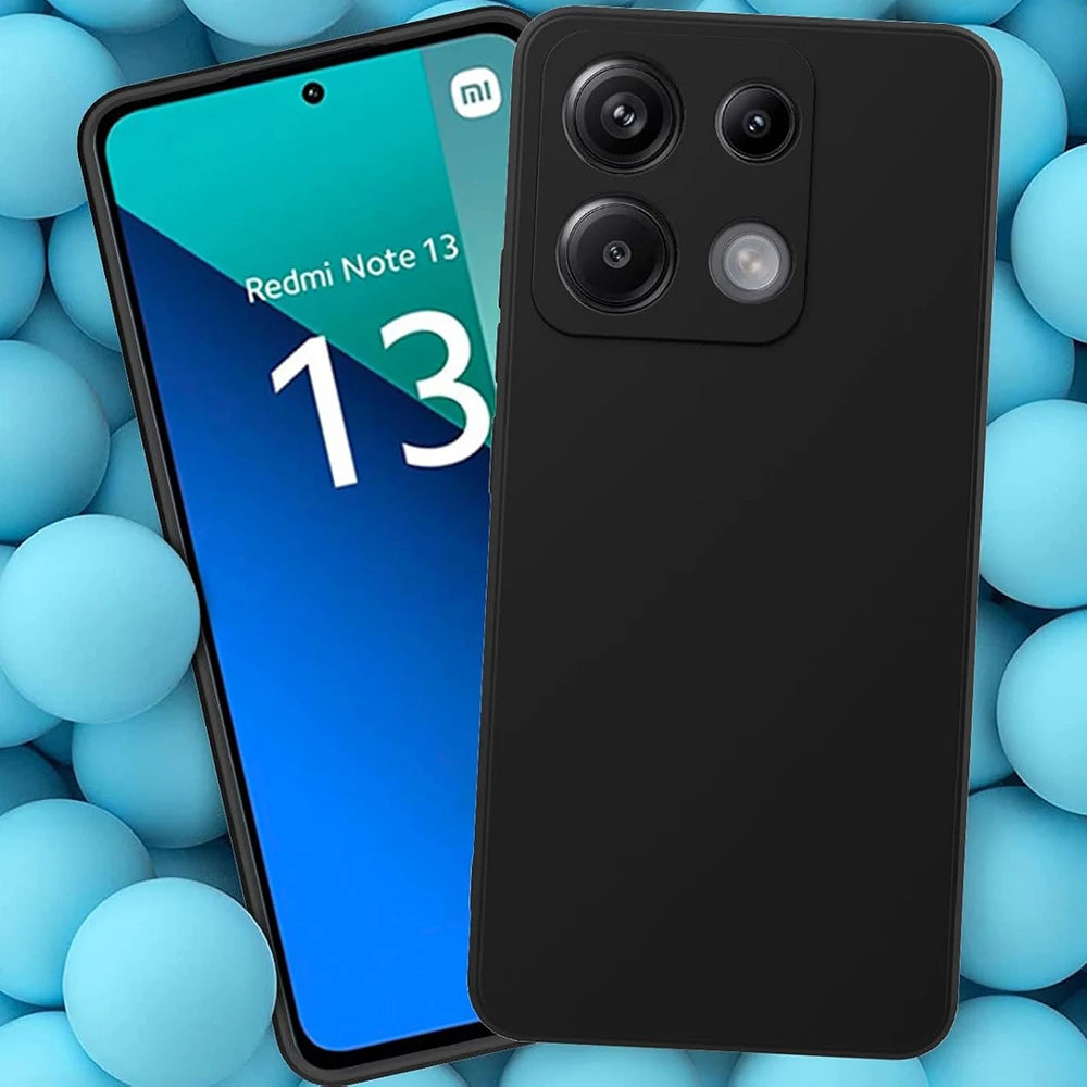Ultra Thin Matte Soft Silicone Case For Xiaomi Redmi Note 13 12 Pro Plus Pro+ 12S 12C 13C 4G 5G Black Solid Color TPU Back Cover