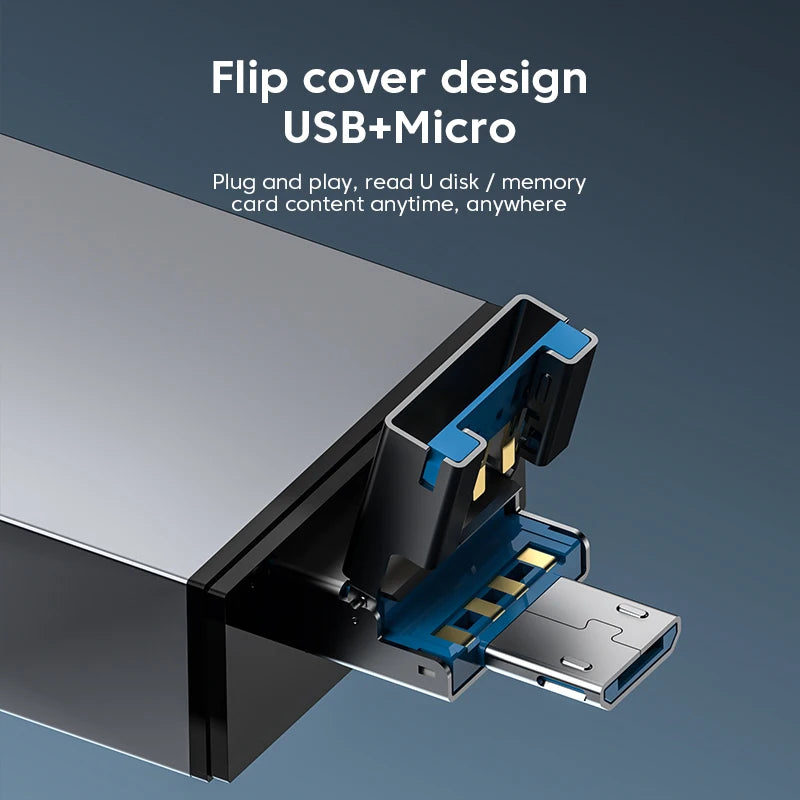 Olaf 7 in 1 Micro TF SD Card Reader USB Flash Drive Memory SD Card Reader OTG type c 3.1 to usb Adapter USB Type C Card Reader