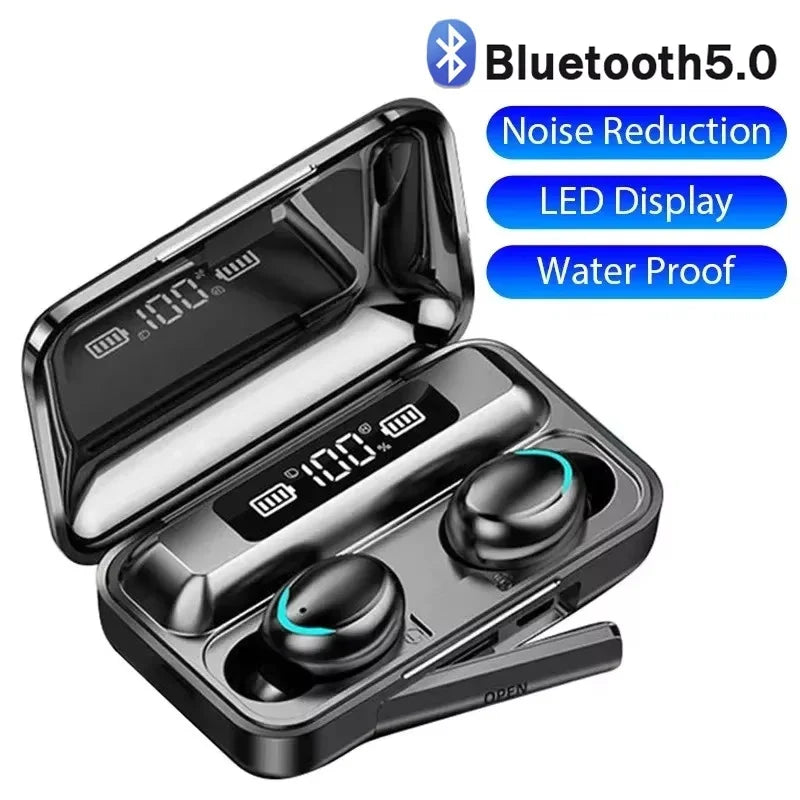 Wireless Earphones Bluetooth TWS 9D HiFi Headset LED Display Waterproof HD Calling Noise Reduction Headphones For iPhone Xiaomi