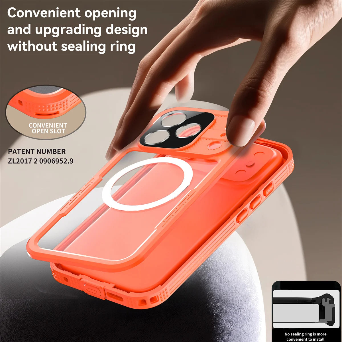 IP68 Full Waterproof Phone Case for IPhone 17 Pro Max Air 17 for Magsafe Magnetic Wireless Charging Underwater Diving Cover