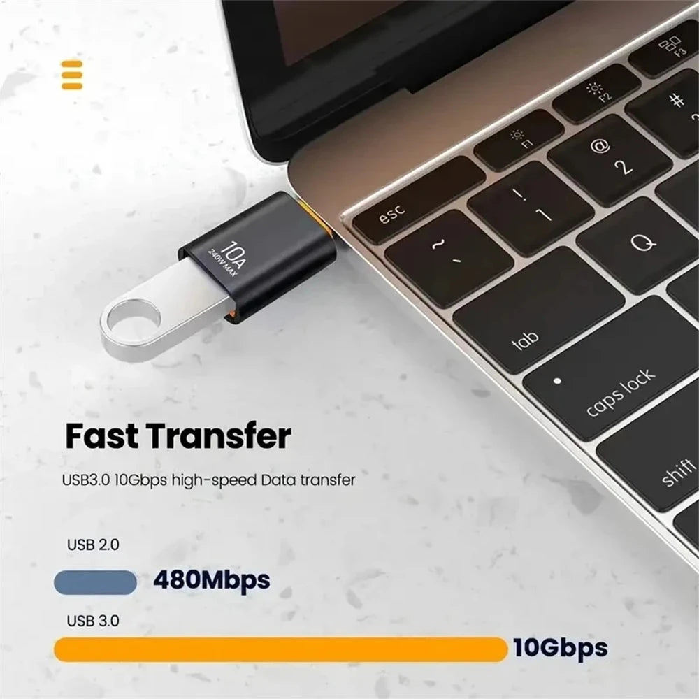 NINIBIL 10A OTG USB 3.0 To Type C Adapter USB Female To Type c Male Fast Charging adadpter OTG USB C For Xiaomi Samsung Laptop