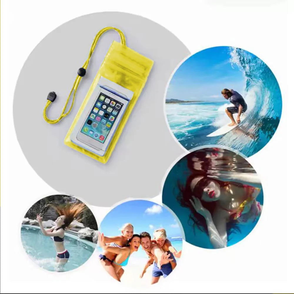 Universal Mobile Phone Waterproof Bag Swimming Beach Waterproof Phone Case Outdoor Transparent Sealed Cellphone Waterproof Bag