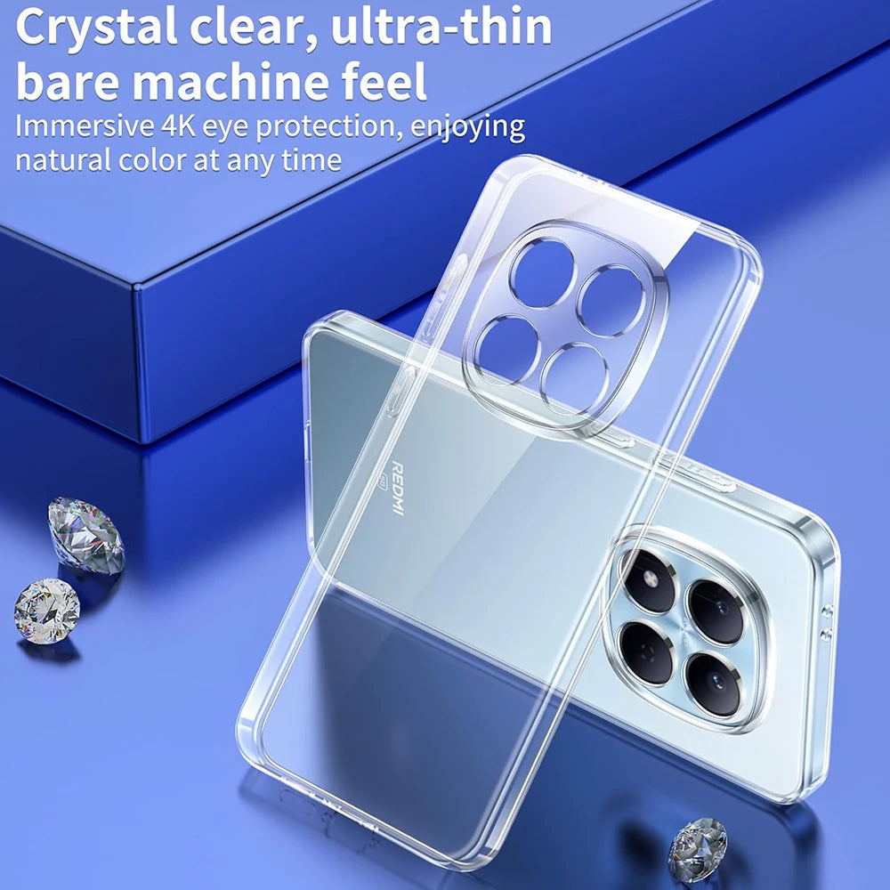 Ultra Thin Silicone Soft Case For Xiaomi Redmi Note 15 Pro Plus Pro+ 4G 5G Clear Transparent Shell Shockproof Slim TPU Cover