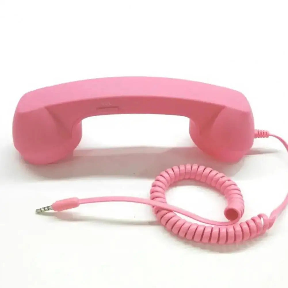 Wired Phone Handset Vintage Retro Phone Handset with Microphone Speaker for Cellphones Universal 3.5mm Socket Smartphone